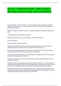 SCOTT JOHNSON INSY 3303 EXAM 3 REVIEW QUESTIONS AND ANSWERS