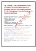 NU 136 Exam 5 Study Guide at Galen College  of Nursing Featuring Detailed Questions&comma;  Complete Solutions&comma; Core Nursing Concepts&comma;  Practice Strategies&comma; and Essential Resources for  Academic Excellence 