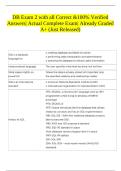 DB Exam 2 with all Correct &100&percnt; Verified Answers&vert; Actual Complete Exam&vert; Already Graded A&plus; &lpar;Just Released&rpar; 