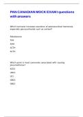 PAN CANADIAN MOCK EXAM I questions with answers