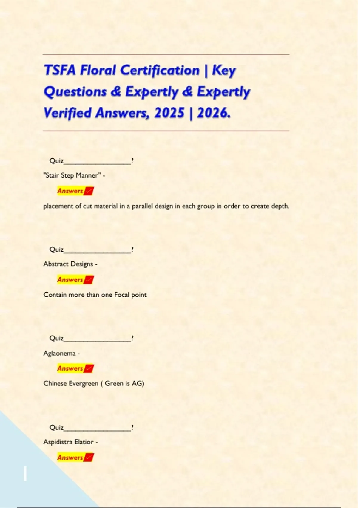 Expertly TSFA Floral Certification | Key Questions & Expertly & Expertly ...