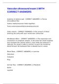 Vascular ultrasound exam 1 WITH CORRECT ANSWERS