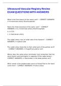 Ultrasound Vascular Registry Review EXAM QUESTIONS WITH ANSWERS&comma;