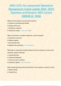 WGU C215&colon; Pre-assessment Operations Management &lpar;Latest update 2026- 2027&rpar; Questions and Answers 100&percnt; Correct &lbrace;GRADE A&rcub; -WGU
