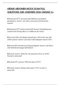 ARDMS ABDOMEN MOCK EXAM FULL QUESTIONS AND ANSWERS 2026 GRADED A&plus;