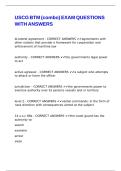 USCG BTM &lpar;combo&rpar; EXAM QUESTIONS WITH ANSWERS