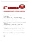3325 QUESTIONS WITH CORRECT ANSWERS