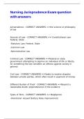 Nursing Jurisprudence Exam question with answers
