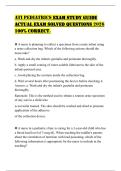 ATI PEDIATRICS EXAM STUDY GUIDE ACTUAL EXAM SOLVED QUESTIONS 2026 100&percnt; CORRECT&period;