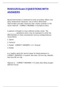 RAD1125 Exam 2 QUESTIONS WITH ANSWERS