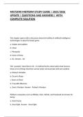 MIST2090 MIDTERM STUDY GUIDE &vert; 2025&sol;2026 UPDATE &vert; QUESTIONS AND ANSWERS &vert; WITH COMPLETE SOLUTION