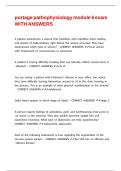 portage pathophysiology module 6 exam WITH ANSWERS