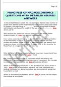PRINCIPLES OF MACROECONOMICS  QUESTIONS WITH DETAILED VERIFIED  ANSWERS