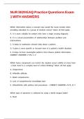 NUR 3029 EAQ Practice Questions Exam 1 WITH ANSWERS