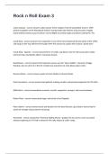 Rock n Roll Exam 3 Multiple Choices Questions With Correct Answers&period;