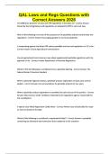 QAL Laws and Regs Questions with Correct Answers 2026