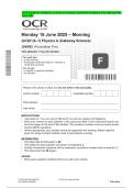 OCR GCSE &lpar;9&ndash;1&rpar; Physics A &lpar;Gateway Science&rpar; J249&sol;02 &lpar;Foundation Tier&rpar; QP and MS June 2025