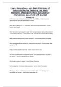 Laws&comma; Regulations&comma; and Basic Principles of Safe and Effective Pesticide Use Basic Principles of Integrated Pest Management &lpar;Core Exam&rpar; Questions with Correct Answers
