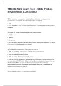 TREBS 2021 Exam Prep - State Portion III Questions & Answers