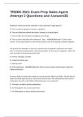 TREBS 2021 Exam Prep Sales Agent Attempt 3 Questions and Answers