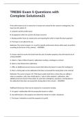 TREBS Exam 5 Questions with Complete Solutions