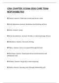 CNA CHAPTER 3 EXAM 2026 CARE TEAM RESPONSIBILITIES