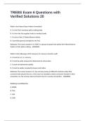 TREBS Exam 6 Questions with Verified Solutions