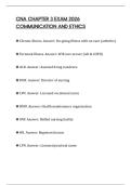 CNA CHAPTER 3 EXAM 2026 COMMUNICATION AND ETHICS