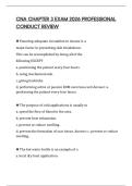 CNA CHAPTER 3 EXAM 2026 PROFESSIONAL CONDUCT REVIEW