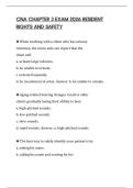 CNA CHAPTER 3 EXAM 2026 RESIDENT RIGHTS AND SAFETY