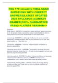 NSG 170 sexuality FINAL EXAM QUESTIONS WITH CORRECT ANSWERS&vert;&vert;LATEST UPDATED 2026 SYLLABUS &vert;&vert;ALREADY GRADED&vert;&vert;100&percnt; GUARANTEED PASS&vert;&vert;<<LATEST VERSION>>