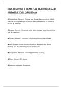 CNA CHAPTER 9 EXAM FULL QUESTIONS AND ANSWERS 2026 GRADED A&plus;