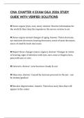 CNA CHAPTER 4 EXAM Q&A 2026 STUDY GUIDE WITH VERIFIED SOLUTIONS