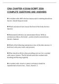 CNA CHAPTER 4 EXAM SCRIPT 2026 COMPLETE QUESTIONS AND ANSWERS