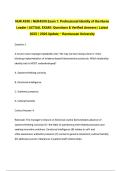 NUR 4590 &sol; NUR4590 Exam 1&colon; Professional Identity of the Nurse Leader &vert; ACTUAL EXAM &vert; Questions & Verified Answers &vert; Latest 2025 &sol; 2026 Update &ndash; Rasmussen University