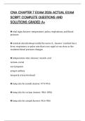 CNA CHAPTER 7 EXAM 2026 ACTUAL EXAM SCRIPT COMPLETE QUESTIONS AND SOLUTIONS GRADED A&plus;