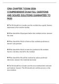 CNA CHAPTER 7 EXAM 2026 COMPREHENSIVE EXAM FULL QUESTIONS AND SOLVED SOLUTIONS GUARANTEED TO PASS