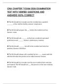 CNA CHAPTER 7 EXAM 2026 EXAMINATION TEST WITH VERIFIED QUESTIONS AND ANSWERS 100&percnt; CORRECT