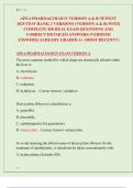 APEA PHARMACOLOGY VERSION A & B NEWEST  2025 TEST BANK&vert; 2 VERSIONS &lpar;VERSION A & B&rpar; WITH  COMPLETE 450 REAL EXAM QUESTIONS AND  CORRECT DETAILED ANSWERS &lpar;VERIFIED  ANSWERS&rpar; ALREADY GRADED A&plus; &lpar;MOST RECENT&excl;&excl;&rpar; 
