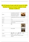 IELTS Practice Exam with all Correct & 100&percnt; Verified Answers&vert; Actual Complete Exam&vert; Already Graded A&plus; 