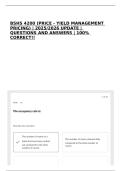BSHS 4200 &lpar;PRICE - YIELD MANAGEMENT PRICING&rpar; &vert; 2025&sol;2026 UPDATE &vert; QUESTIONS AND ANSWERS &vert; 100&percnt; CORRECT&excl;&excl;