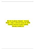  IELTS Academic Module - Writing Skills - Task 1 with all Correct & 100&percnt; Verified Answers &vert;Latest Update&vert; Already Graded A&plus;