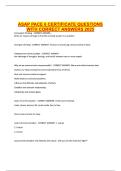 ASAP PACE 6 CERTIFICATE QUESTIONS WITH CORRECT ANSWERS 