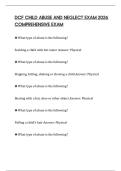 DCF CHILD ABUSE AND NEGLECT EXAM 2026 COMPREHENSIVE EXAM
