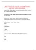 ARMY FUTURE SOLDIER EXAM QUESTIONS WITH CORRECT ANSWERS 20252026