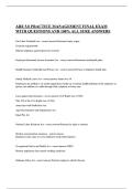 ARE 5&period;0 PRACTICE MANAGEMENT FINAL EXAM &period;&period;&period;QUESTIONS AND 100- ALL SURE ANSWERS&period;