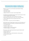 ARF EXAM STUDY GUIDES & SAMPLE TEST 1 QUESTIONS WITH CORRECT ANSWERS 