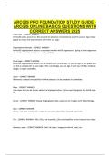 ARCGIS PRO FOUNDATION STUDY GUIDE - ARC&period;&period;&period;QUESTIONS WITH CORRECT ANSWERS 