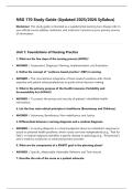NSG 170 Study Guide &lpar;Updated 2025&sol;2026 Syllabus&rpar;