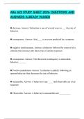 ABA 622 STUDY SHEET 2026 QUESTIONS AND ANSWERS ALREADY PASSED